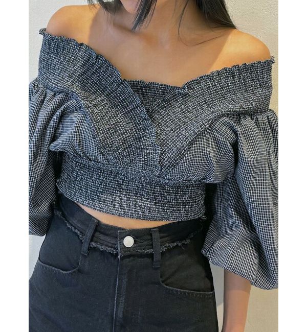 EMODA「シャーリングミニトップ」|シャツ・ブラウス|