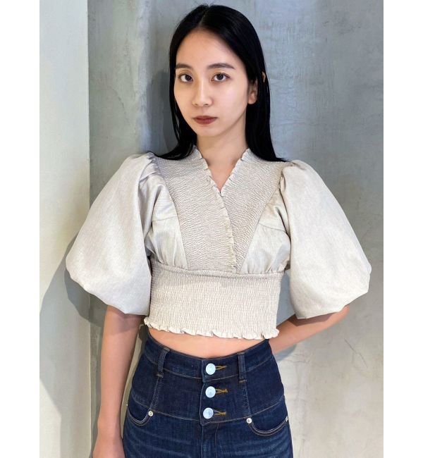 EMODA「シャーリングミニトップ」|シャツ・ブラウス|