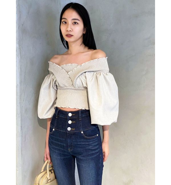 EMODA「シャーリングミニトップ」|シャツ・ブラウス|