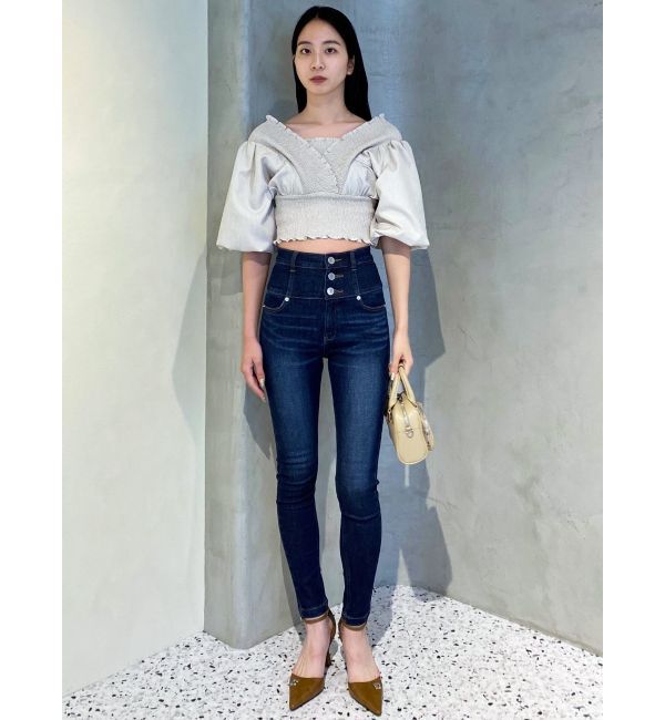 EMODA「シャーリングミニトップ」|シャツ・ブラウス|