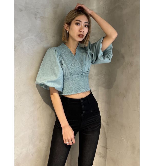 EMODA「シャーリングミニトップ」|シャツ・ブラウス|