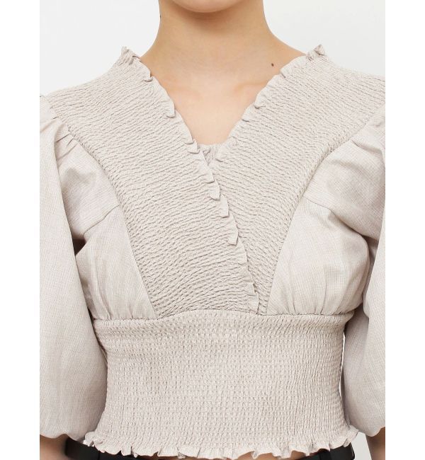 EMODA「シャーリングミニトップ」|シャツ・ブラウス|