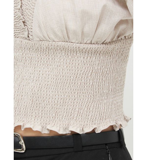 EMODA「シャーリングミニトップ」|シャツ・ブラウス|