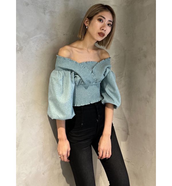 EMODA「シャーリングミニトップ」|シャツ・ブラウス|