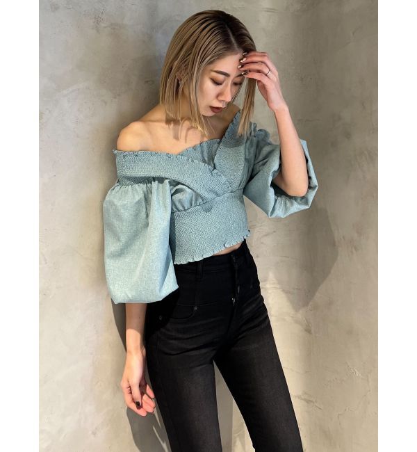 EMODA「シャーリングミニトップ」|シャツ・ブラウス|