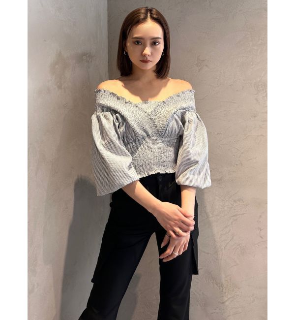 EMODA「シャーリングミニトップ」|シャツ・ブラウス|