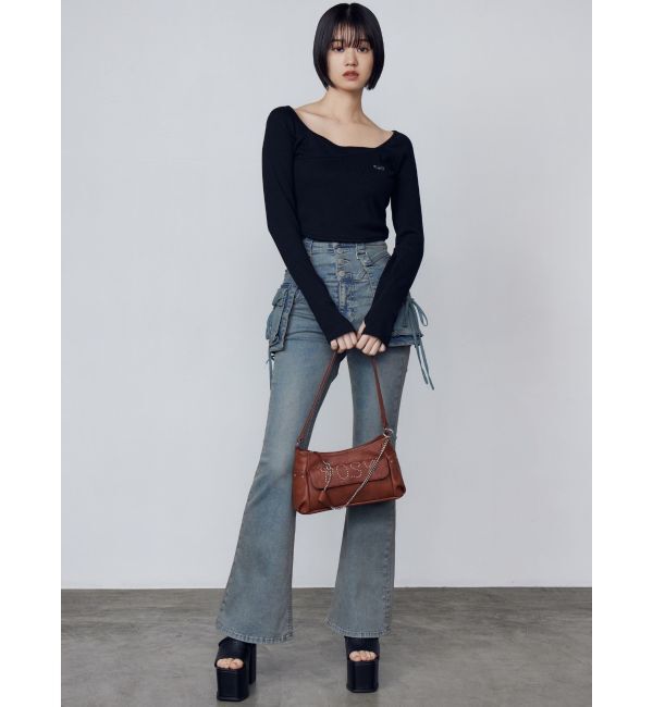 EMODA「フラップロゴチャームバッグ」|ハンドバッグ|