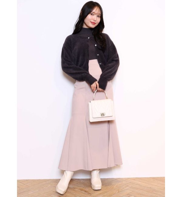 MERCURYDUO「ミニシャギービジューボタンカーディガン」|カーディガン|