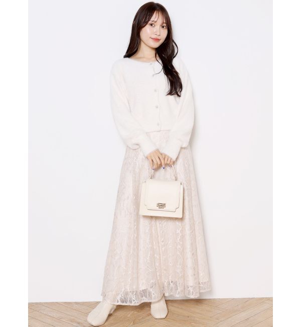 MERCURYDUO「ミニシャギービジューボタンカーディガン」|カーディガン|