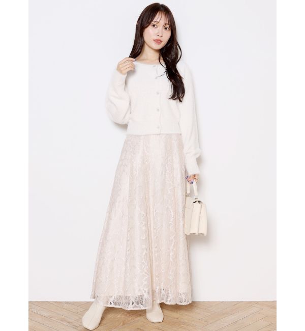 MERCURYDUO「ミニシャギービジューボタンカーディガン」|カーディガン|