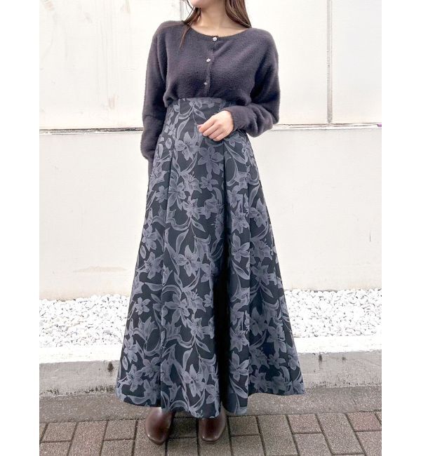 MERCURYDUO「ミニシャギービジューボタンカーディガン」|カーディガン|