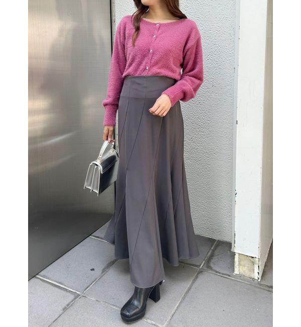 MERCURYDUO「ミニシャギービジューボタンカーディガン」|カーディガン|