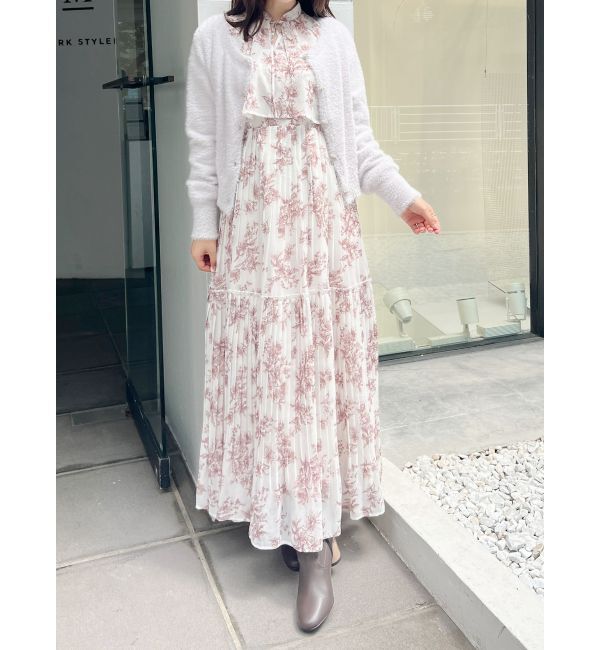 MERCURYDUO「ミニシャギービジューボタンカーディガン」|カーディガン|