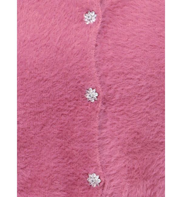 MERCURYDUO「ミニシャギービジューボタンカーディガン」|カーディガン|