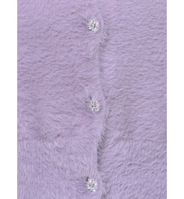 MERCURYDUO「ミニシャギービジューボタンカーディガン」|カーディガン|