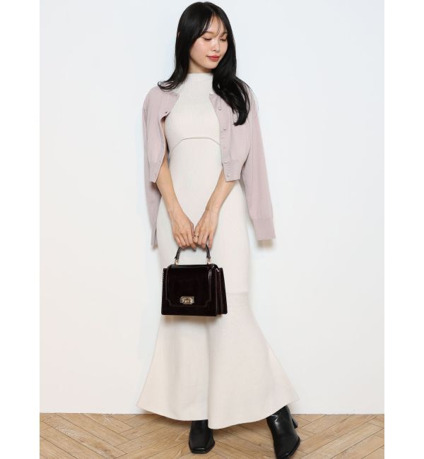 MERCURYDUO「ビジューボタンニットカーディガン」|カーディガン|