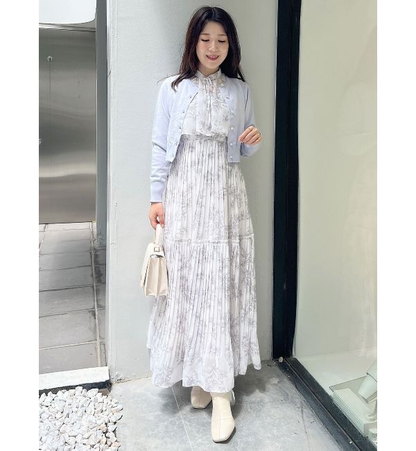 MERCURYDUO「ビジューボタンニットカーディガン」|カーディガン|