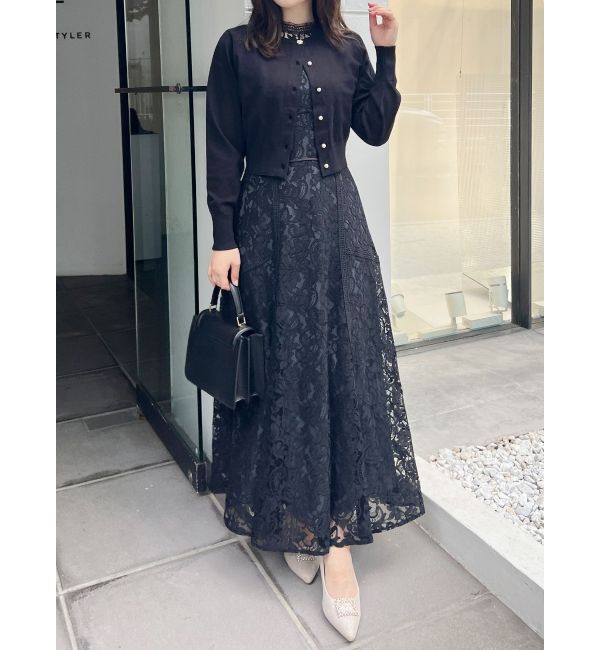 MERCURYDUO「ビジューボタンニットカーディガン」|カーディガン|