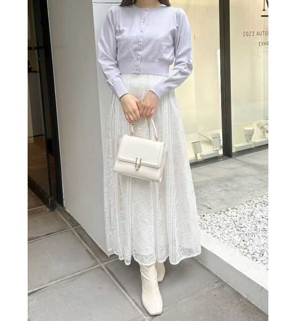 MERCURYDUO「ビジューボタンニットカーディガン」|カーディガン|