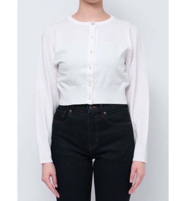 MERCURYDUO「ビジューボタンニットカーディガン」|カーディガン|