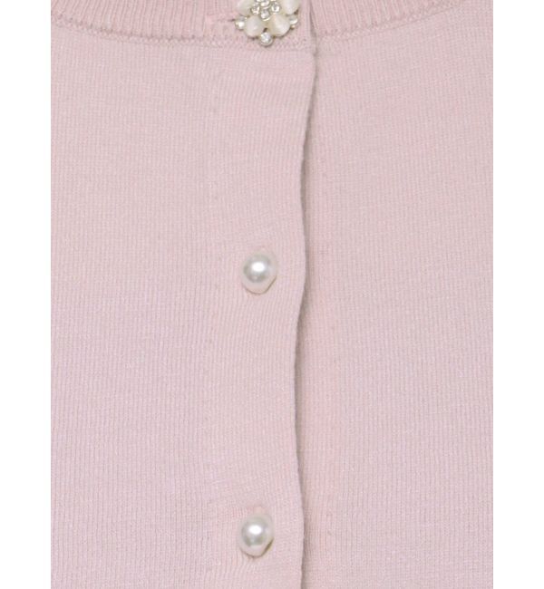 MERCURYDUO「ビジューボタンニットカーディガン」|カーディガン|