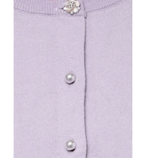 MERCURYDUO「ビジューボタンニットカーディガン」|カーディガン|