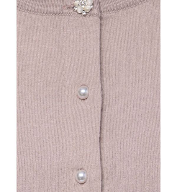 MERCURYDUO「ビジューボタンニットカーディガン」|カーディガン|