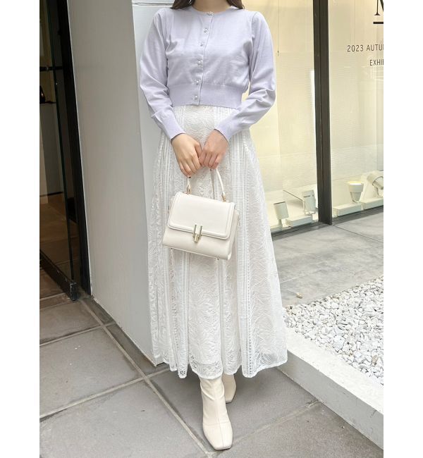 MERCURYDUO「ビジューボタンニットカーディガン」|カーディガン|