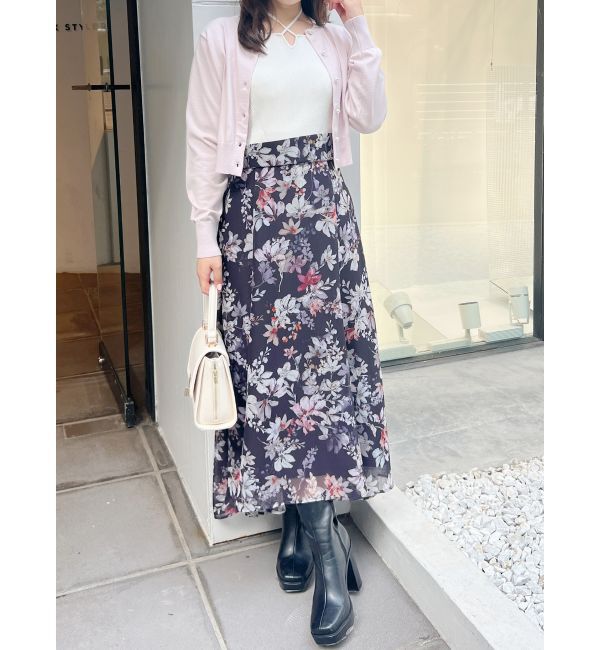 MERCURYDUO「ビジューボタンニットカーディガン」|カーディガン|