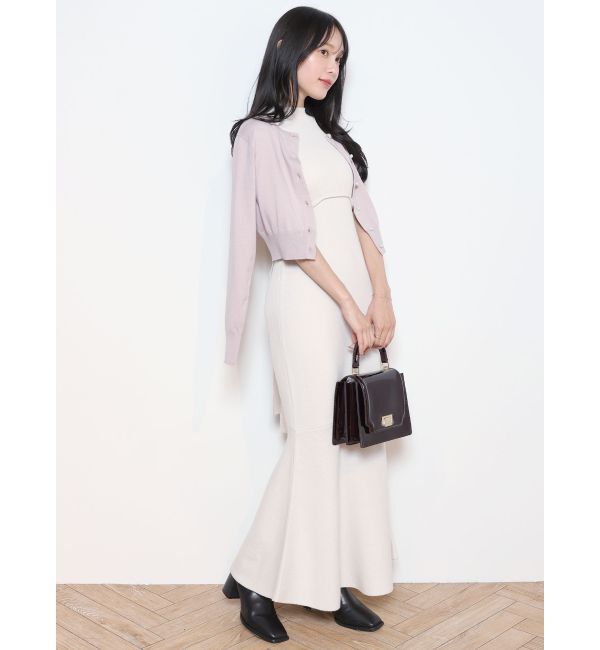 MERCURYDUO「ビジューボタンニットカーディガン」|カーディガン|