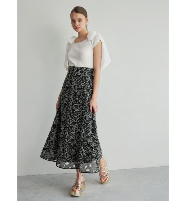 MERCURYDUO「カットワーク刺繍マーメイドスカート」|スカート|