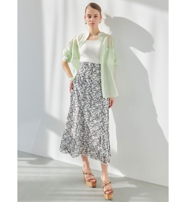 MERCURYDUO「カットワーク刺繍マーメイドスカート」|スカート|