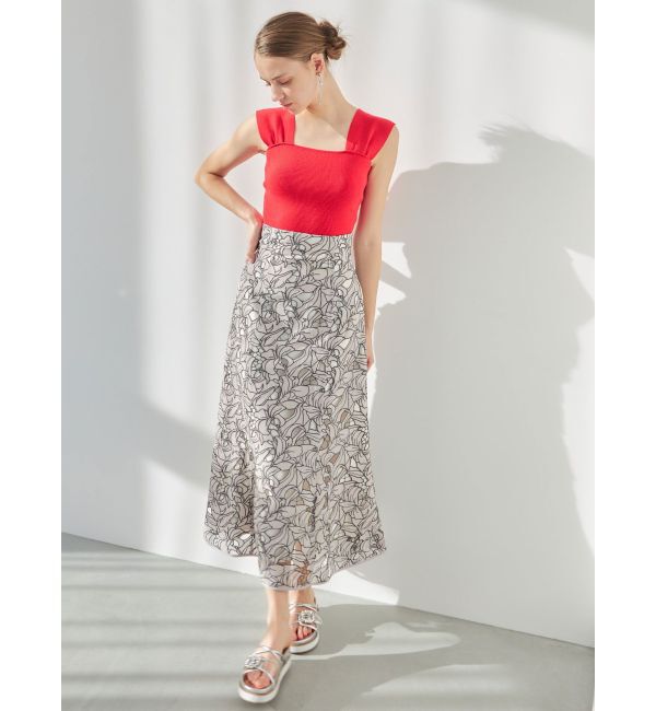 MERCURYDUO「カットワーク刺繍マーメイドスカート」|スカート|