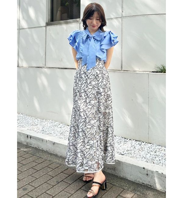 MERCURYDUO「カットワーク刺繍マーメイドスカート」|スカート|