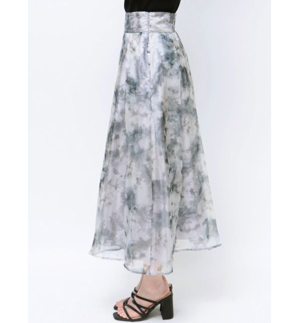 MERCURYDUO「アートフラワープリントフレアスカート」|スカート|