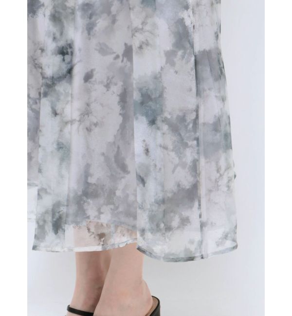 MERCURYDUO「アートフラワープリントフレアスカート」|スカート|