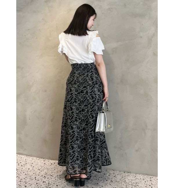 MERCURYDUO「2WAYオープンショルダーラッフルブラウス」|シャツ・ブラウス|