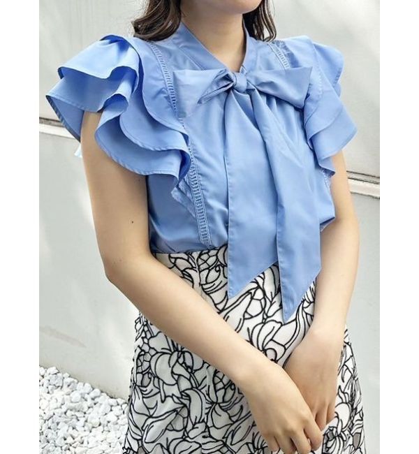 MERCURYDUO「2WAYオープンショルダーラッフルブラウス」|シャツ・ブラウス|