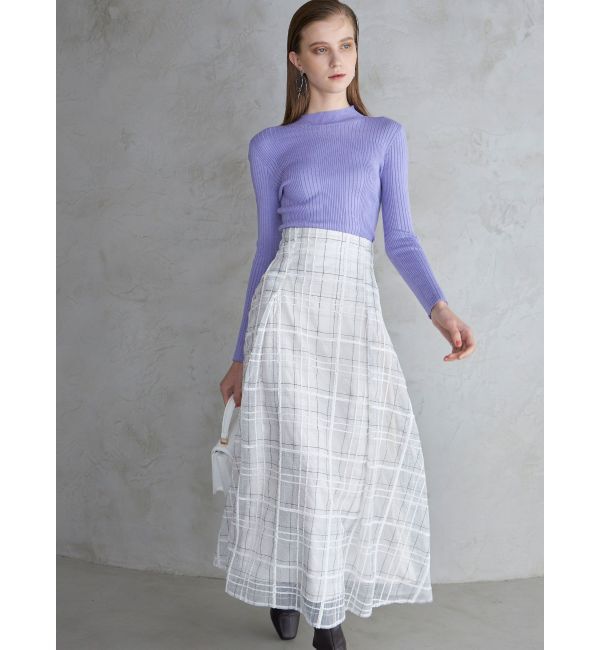 MERCURYDUO「モールチェックフレアスカート」|スカート|