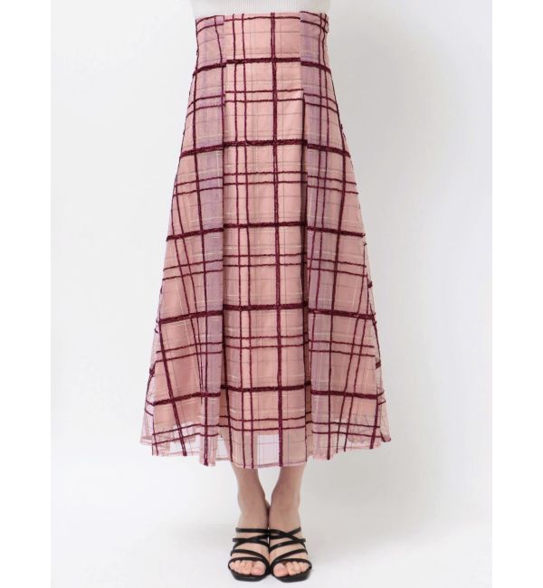 MERCURYDUO「モールチェックフレアスカート」|スカート|