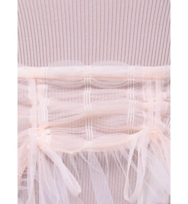 MERCURYDUO「シャーリングビスチェニットワンピース」|ワンピース|