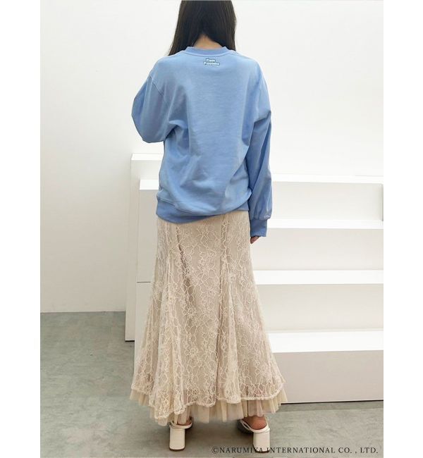 MERCURYDUO「【ポンポネットジュニアコラボ】 ミントくん刺繍オーバースエット」|スウェット・ジャージ|