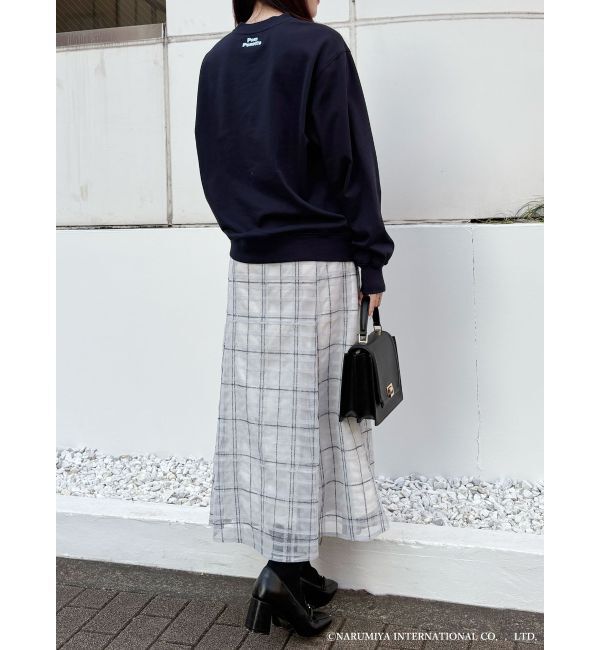 MERCURYDUO「【ポンポネットジュニアコラボ】 ミントくん刺繍オーバースエット」|スウェット・ジャージ|