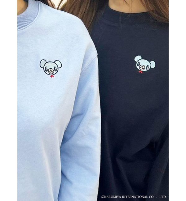 MERCURYDUO「【ポンポネットジュニアコラボ】 ミントくん刺繍オーバースエット」|スウェット・ジャージ|