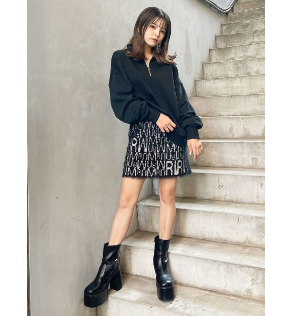 MURUA「シャギーパターンミニスカート」|スカート|