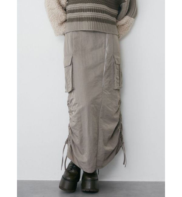 MURUA「シャイニーカーゴマキシスカート」|スカート|