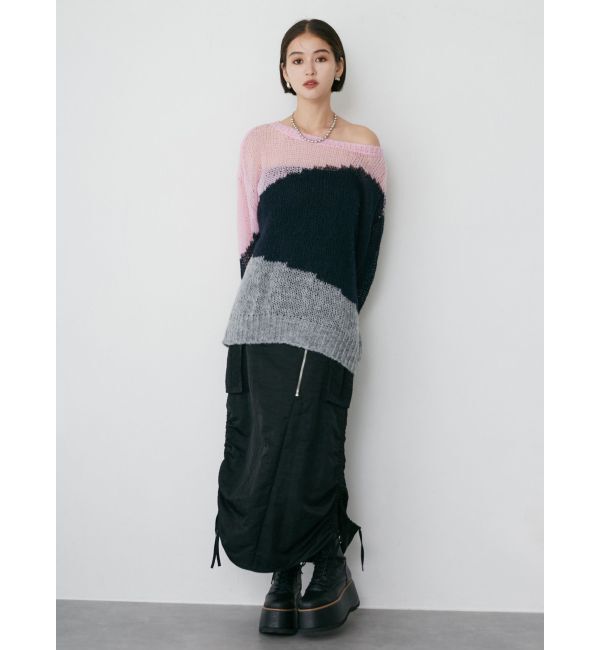 MURUA「シャイニーカーゴマキシスカート」|スカート|