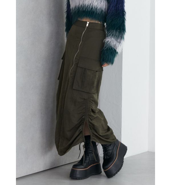 MURUA「シャイニーカーゴマキシスカート」|スカート|