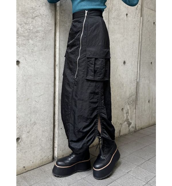 MURUA「シャイニーカーゴマキシスカート」|スカート|