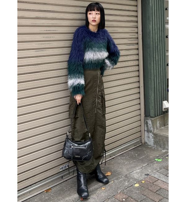 MURUA「シャイニーカーゴマキシスカート」|スカート|